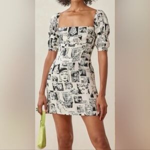 Reformation Kaley Mini Dress New Print Size 2